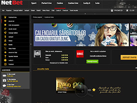 Netbet Casino, pagina principala